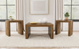 Furniture City Houma - Coaster - Odilia 3-piece Solid Wood Coffee and End Table Set Auburn - 708418-S3