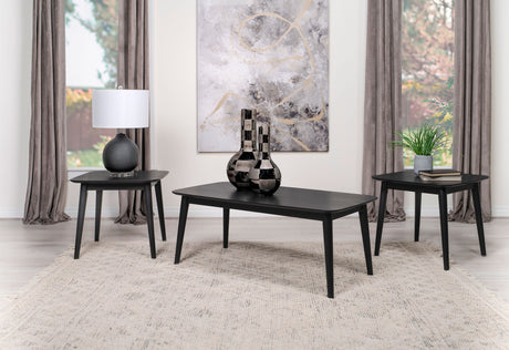 Furniture City Houma - Coaster - Radley 3-piece Rectangular Coffee Table Set Black - 708490