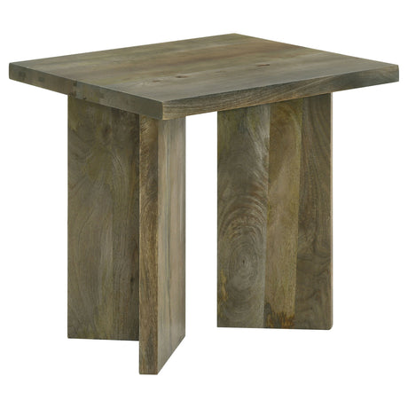 Furniture City Houma - Coaster - Andando Square Solid Wood End Table Mango Brown - 708497