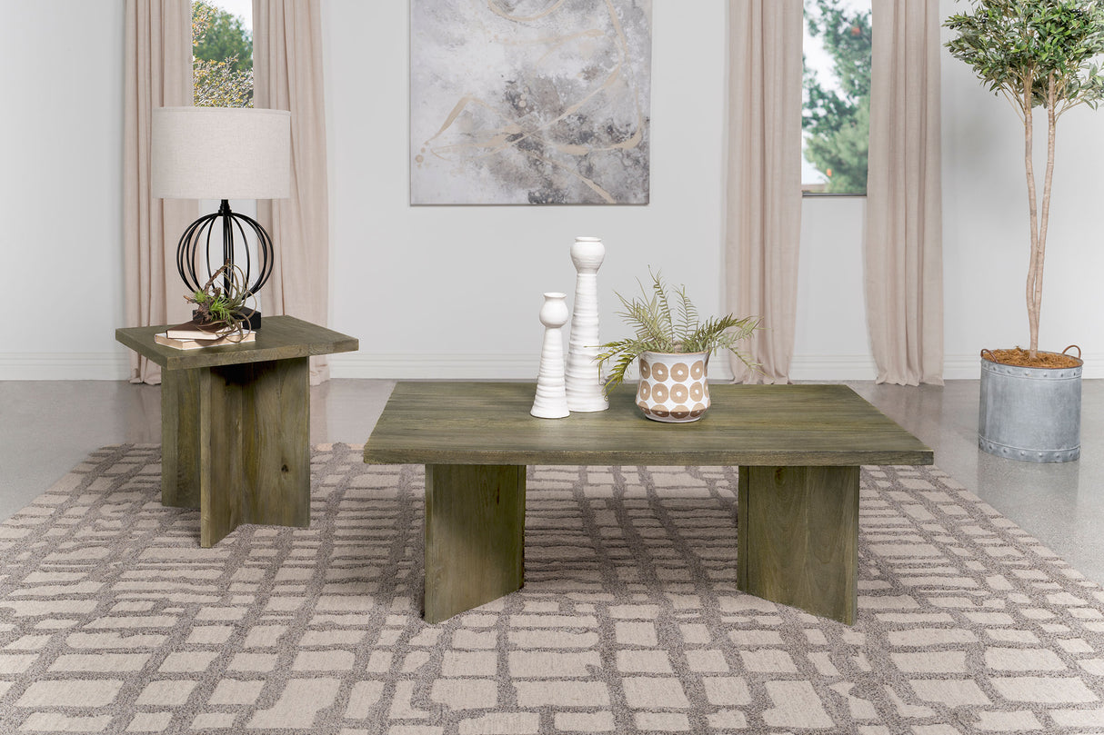 Furniture City Houma - Coaster - Andando 2-piece Coffee and End Table Set Mango Brown - 708498-S2