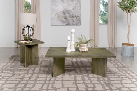 Furniture City Houma - Coaster - Andando 2-piece Coffee and End Table Set Mango Brown - 708498-S2