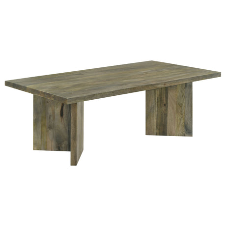 Furniture City Houma - Coaster - Andando Rectangular Solid Wood Coffee Table Mango Brown - 708498