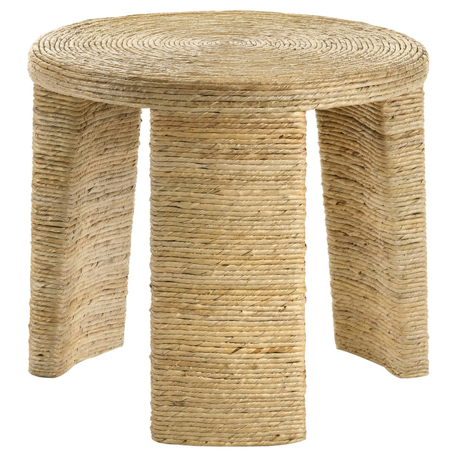 Furniture City Houma - Coaster - Artina Woven Rattan Round Side End Table Natural Brown - 708507