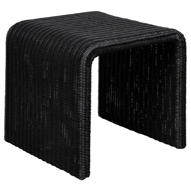 Furniture City Houma - Coaster - Cahya Woven Rattan Square End Table Black - 708517