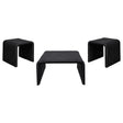 Furniture City Houma - Coaster - Cahya 3-piece Rattan Coffee and End Table Set Black - 708518-S3