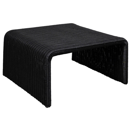 Furniture City Houma - Coaster - Cahya Woven Rattan Square Coffee Table Black - 708518