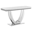 Furniture City Houma - Coaster - Kerwin U-base Stone Top Entryway Sofa Console Table Chrome - 708539