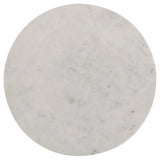 Astoria Round Genuine Marble Side End Table White