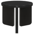 Furniture City Houma - Coaster - Cordova Round Solid Wood End Table Black - 709677
