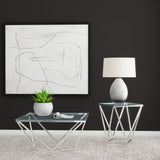 Furniture City Houma - Coaster - Brittania 2-piece Square Coffee and End Table Set Nickel - 709738-S2