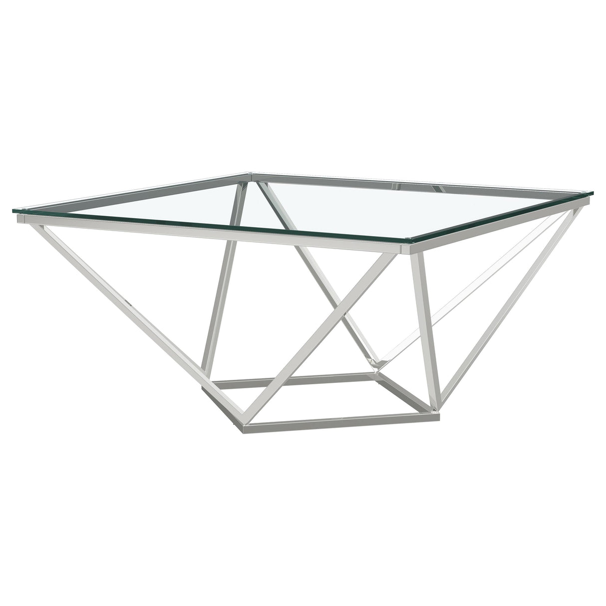 Brittania 2-piece Square Coffee and End Table Set Nickel