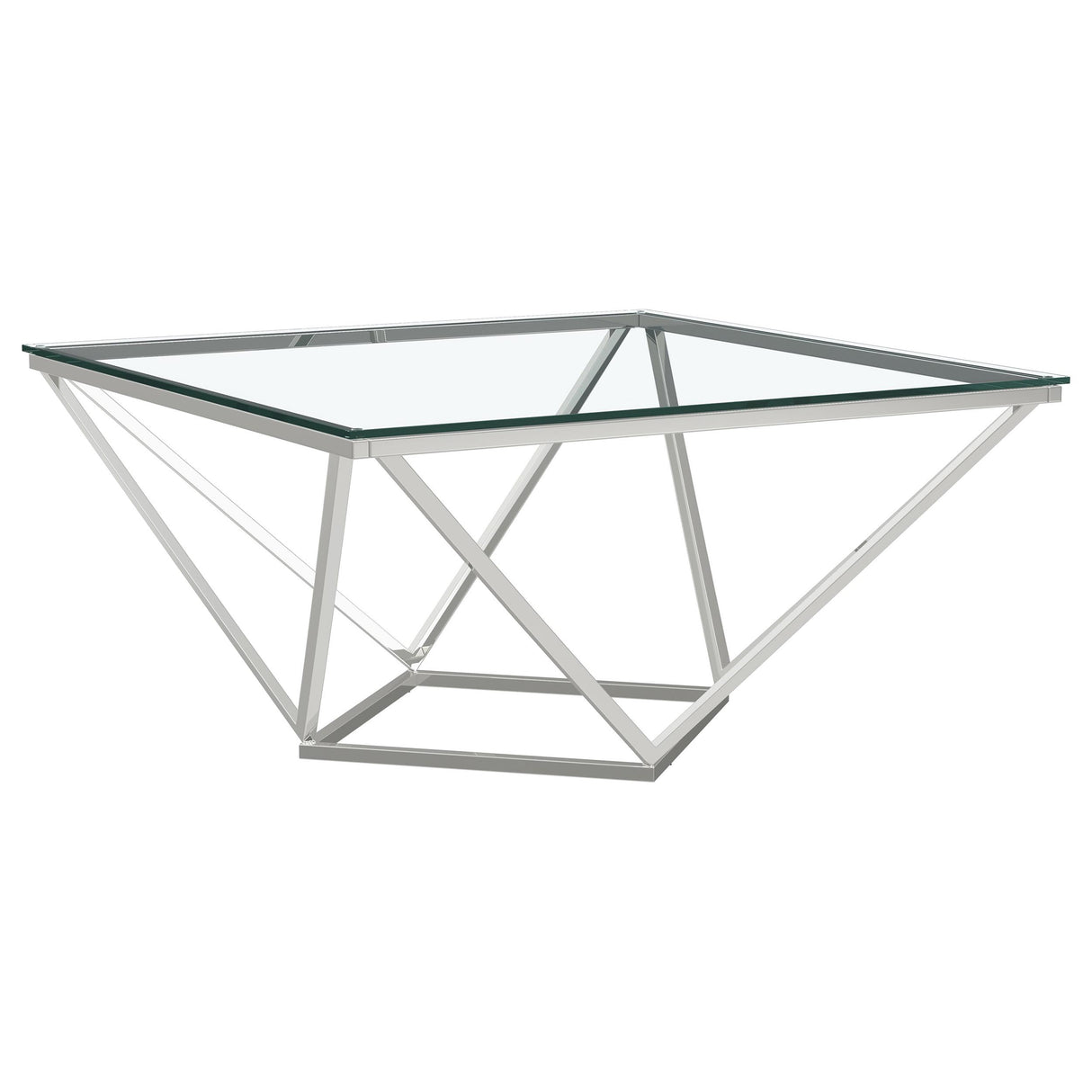 Brittania 2-piece Square Coffee and End Table Set Nickel