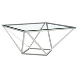 Brittania 3-piece Square Coffee and End Table Set Nickel