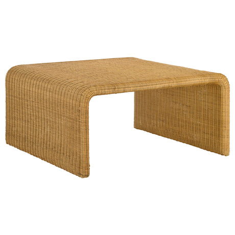 Furniture City Houma - Coaster - Cahya Square Woven Rattan Coffee Table Natural - 709818