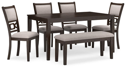 Langwest - Dining Room Table Set (Set of 6) - Brown