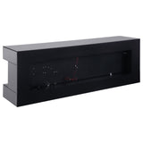 Vallerie 71-inch TV Stand with Visual Flame Box Grey Mirror