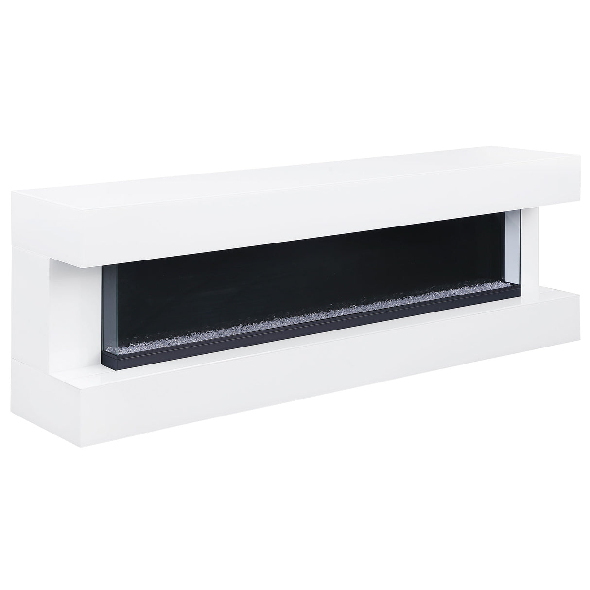 Furniture City Houma - Coaster - Vallerie 71-inch TV Stand with Visual Flame Box White - 710023