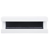 Vallerie 71-inch TV Stand with Visual Flame Box White