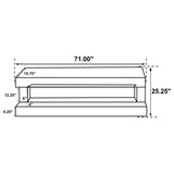 Vallerie 71-inch TV Stand with Visual Flame Box White