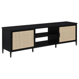 Furniture City Houma - Coaster - Amherst 2-door 70-inch Metal TV Stand Media Console Black - 710034
