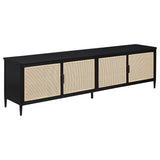 Furniture City Houma - Coaster - Amherst 4-door 78-inch Metal TV Stand Media Console Black - 710035