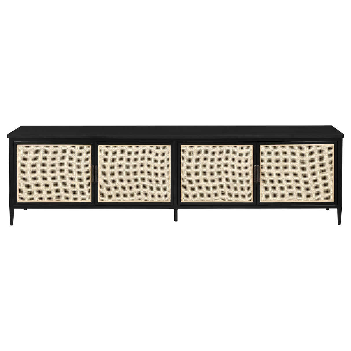 Amherst 4-door 78-inch Metal TV Stand Media Console Black