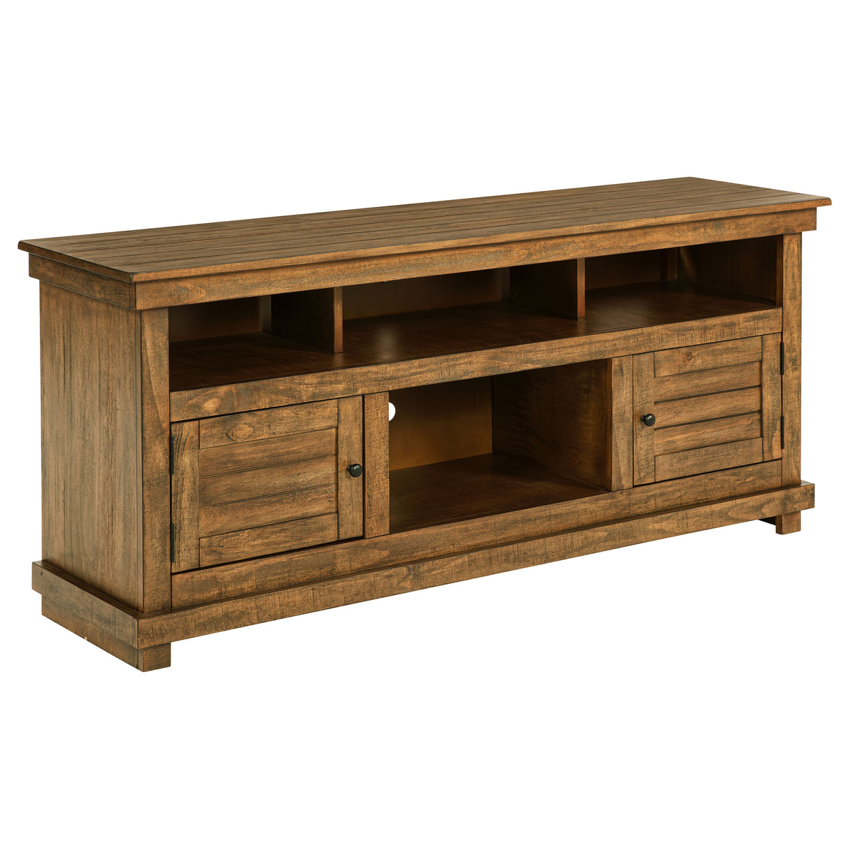 Furniture City Houma - Coaster - Payne 60-inch TV Stand Media Console Distressed Brown - 710042