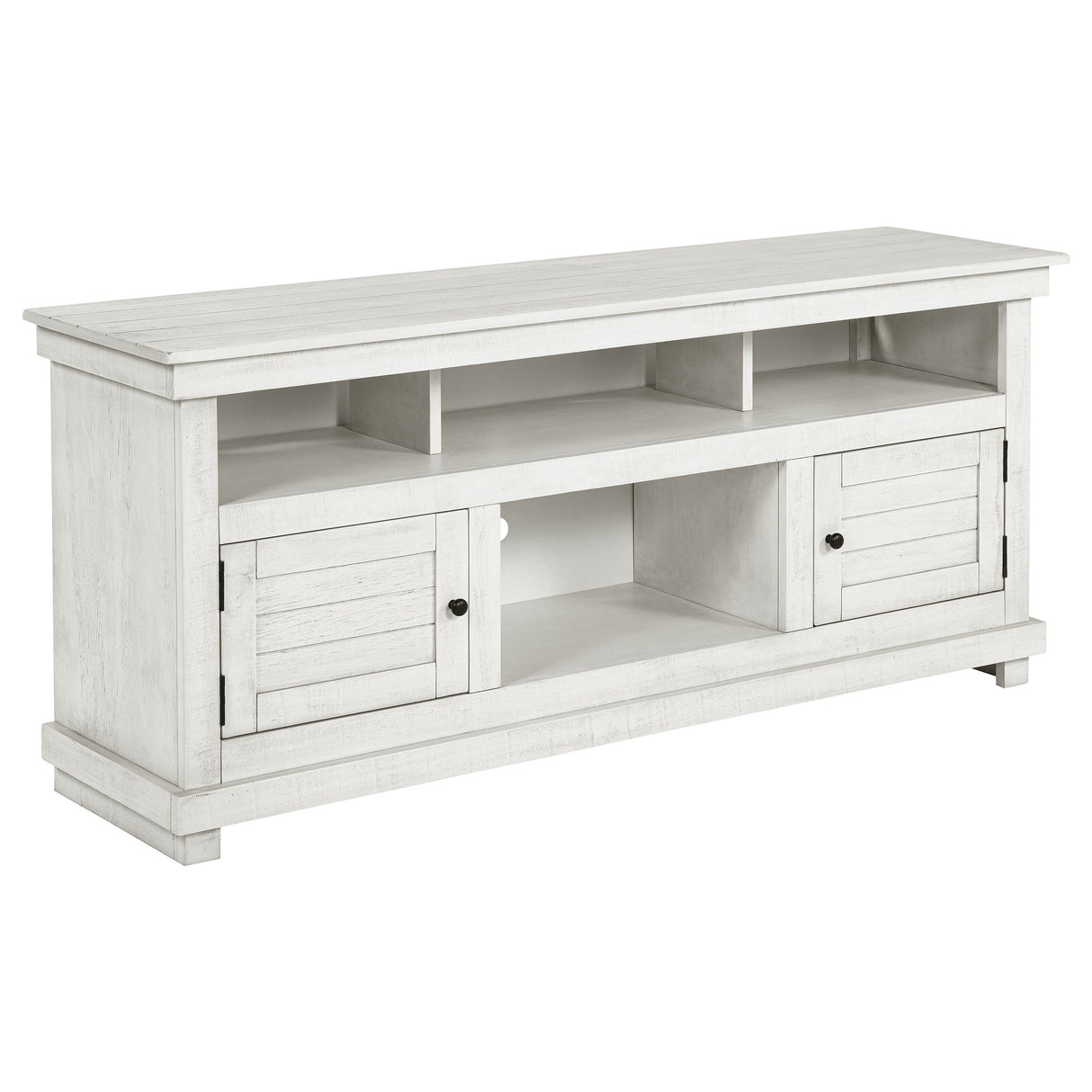 Furniture City Houma - Coaster - Payne 60-inch TV Stand Media Console Distressed White - 710052