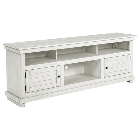 Furniture City Houma - Coaster - Payne 70-inch TV Stand Media Console Distressed White - 710053
