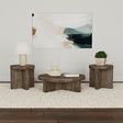 Furniture City Houma - Coaster - Kinkaid 3-piece Solid Wood Coffee and End Table Set Brown - 710138-S3