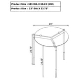 Rosalie 3-piece Round Coffee and End Table Set Grey
