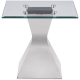 Jenny 2-piece Rectangular Coffee and End Table Set Chrome