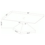 Jenny Glass Top Stainless Steel Coffee Table Chrome