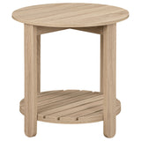 Fowler 2-piece Round Coffee and End Table Set Natural