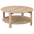 Furniture City Houma - Coaster - Fowler 1-shelf Round Engineered Wood Coffee Table Natural - 710288