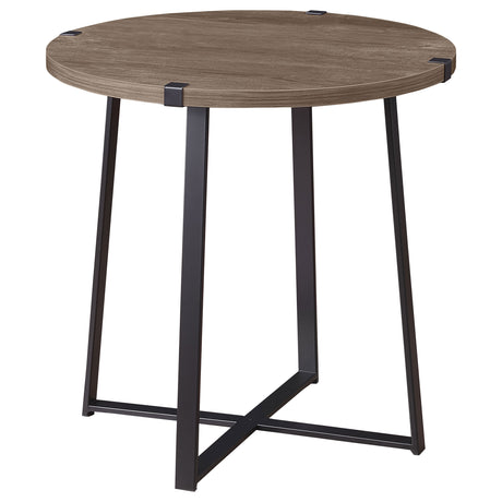 Furniture City Houma - Coaster - Marcus Round Engineered Wood Side End Table Light Brown - 710297