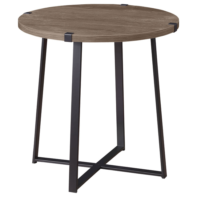 Furniture City Houma - Coaster - Marcus Round Engineered Wood Side End Table Light Brown - 710297
