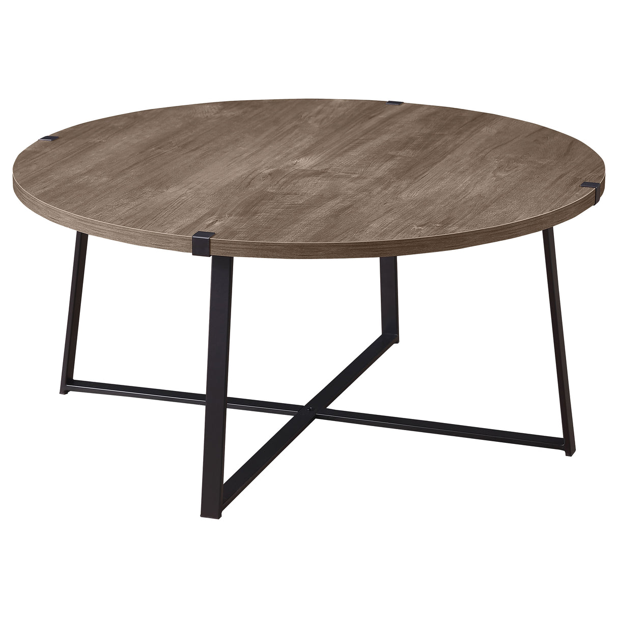 Marcus 3-piece Round Coffee and End Table Set Light Brown