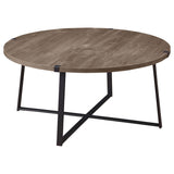 Marcus 3-piece Round Coffee and End Table Set Light Brown