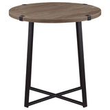 Marcus 3-piece Round Coffee and End Table Set Light Brown