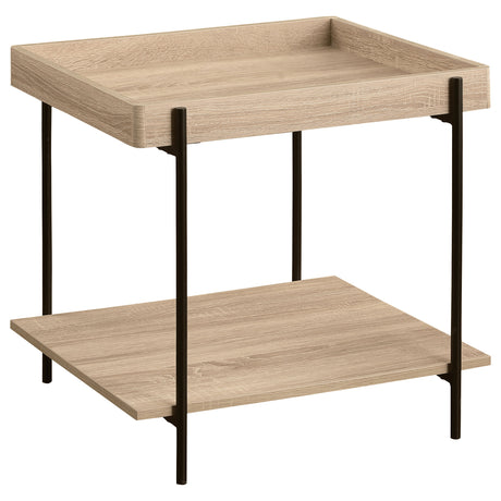 Furniture City Houma - Coaster - Fallon Square Engineered Wood End Table Light Brown - 710307