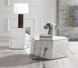 Furniture City Houma - Coaster - Capella 2-piece Mirrored Coffee and End Table Set Silver - 710446-S2
