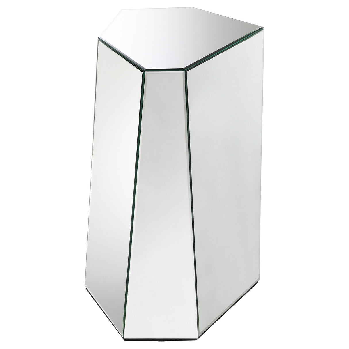 Capella 3-piece Mirrored Coffee and End Table Set Silver