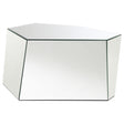 Furniture City Houma - Coaster - Capella Mirrored Abstract Geometric Coffee Table Silver - 710446