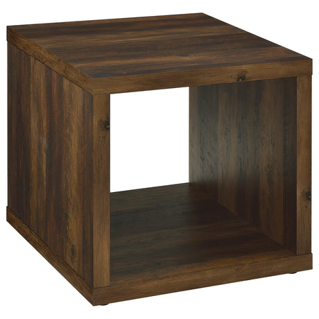 Furniture City Houma - Coaster - Frisco Square Engineered Wood Side End Table Dark Pine - 710507