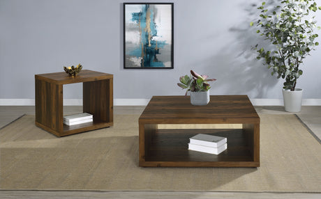 Furniture City Houma - Coaster - Frisco 2-piece Coffee and End Table Set Dark Pine - 710508-S2