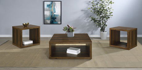 Furniture City Houma - Coaster - Frisco 3-piece Coffee and End Table Set Dark Pine - 710508-S3
