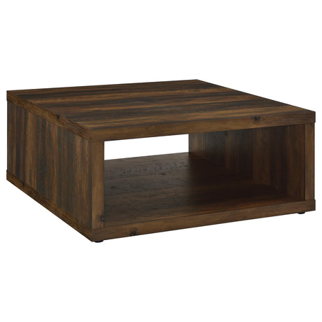 Furniture City Houma - Coaster - Frisco Square Engineered Wood Coffee Table Dark Pine - 710508