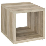 Furniture City Houma - Coaster - Frisco Square Engineered Wood Side End Table Distressed Pine - 710517