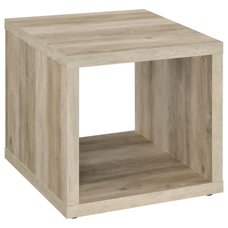 Furniture City Houma - Coaster - Frisco Square Engineered Wood Side End Table Distressed Pine - 710517